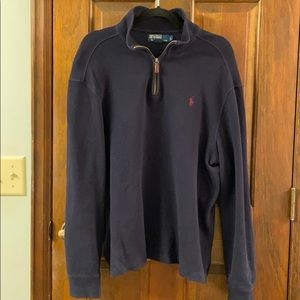Ralph Lauren Navy Quarter ZIP Sweater